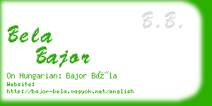 bela bajor business card